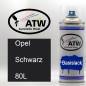 Preview: Opel, Schwarz, 80L: 400ml Sprühdose, von ATW Autoteile West.