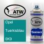 Preview: Opel, Tuerkisblau, 0K9: 400ml Sprühdose, von ATW Autoteile West.