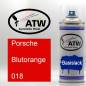 Preview: Porsche, Blutorange, 018: 400ml Sprühdose, von ATW Autoteile West.