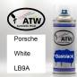 Preview: Porsche, White, LB9A: 400ml Sprühdose, von ATW Autoteile West.
