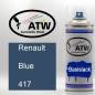 Preview: Renault, Blue, 417: 400ml Sprühdose, von ATW Autoteile West.