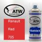 Preview: Renault, Red, 705: 400ml Sprühdose, von ATW Autoteile West.
