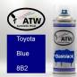 Preview: Toyota, Blue, 8B2: 400ml Sprühdose, von ATW Autoteile West.