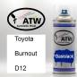Preview: Toyota, Burnout, D12: 400ml Sprühdose, von ATW Autoteile West.