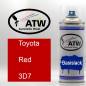 Preview: Toyota, Red, 3D7: 400ml Sprühdose, von ATW Autoteile West.
