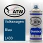 Preview: Volkswagen, Blau, L433: 400ml Sprühdose, von ATW Autoteile West.