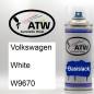 Preview: Volkswagen, White, W9670: 400ml Sprühdose, von ATW Autoteile West.