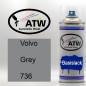 Preview: Volvo, Grey, 736: 400ml Sprühdose, von ATW Autoteile West.