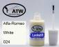 Preview: Alfa-Romeo, White, 024: 20ml Lackstift, von ATW Autoteile West.