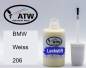 Preview: BMW, Weiss, 206: 20ml Lackstift, von ATW Autoteile West.