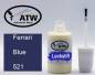 Preview: Ferrari, Blue, 521: 20ml Lackstift, von ATW Autoteile West.