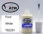 Preview: Ford, White, 782251: 20ml Lackstift, von ATW Autoteile West.