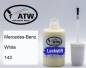 Preview: Mercedes-Benz, White, 143: 20ml Lackstift, von ATW Autoteile West.