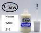 Preview: Nissan, White, 216: 20ml Lackstift, von ATW Autoteile West.