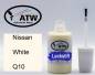 Preview: Nissan, White, Q10: 20ml Lackstift, von ATW Autoteile West.