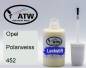 Preview: Opel, Polarweiss, 452: 20ml Lackstift, von ATW Autoteile West.