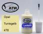 Preview: Opel, Tunisgelb, 478: 20ml Lackstift, von ATW Autoteile West.