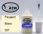 Preview: Peugeot, Blanc, 057: 20ml Lackstift, von ATW Autoteile West.