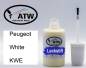 Preview: Peugeot, White, KWE: 20ml Lackstift, von ATW Autoteile West.