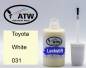 Preview: Toyota, White, 031: 20ml Lackstift, von ATW Autoteile West.