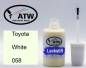 Preview: Toyota, White, 058: 20ml Lackstift, von ATW Autoteile West.