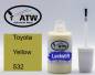 Preview: Toyota, Yellow, 532: 20ml Lackstift, von ATW Autoteile West.