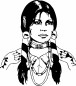 Preview: Wandtattoo Indianerfrau Squaw