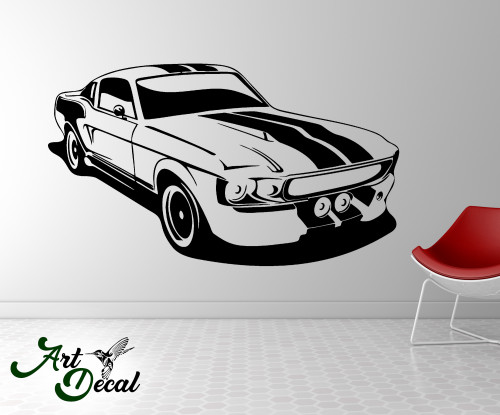 Wandtattoo  1967 Ford Mustang GT 500