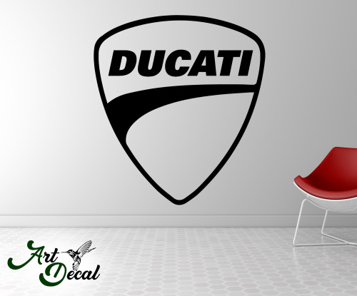 Aufkleber Logo Ducati Schriftzug