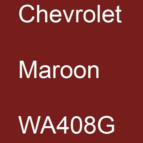 Chevrolet, Maroon, WA408G.