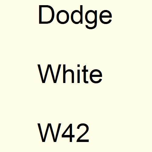 Dodge, White, W42.