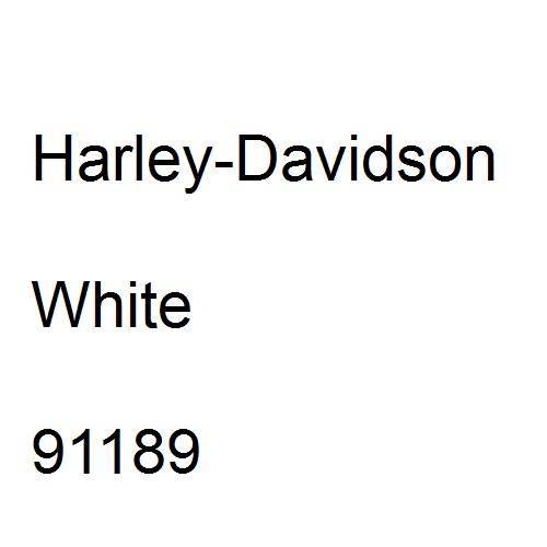 Harley-Davidson, White, 91189.