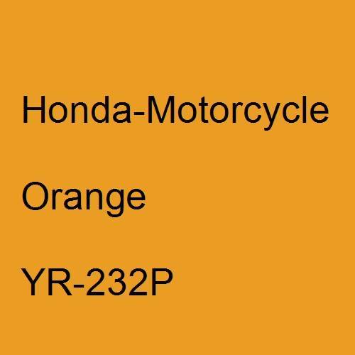 Honda-Motorcycle, Orange, YR-232P.