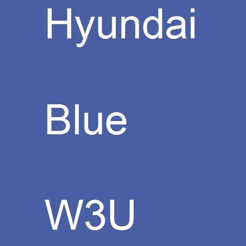 Hyundai, Blue, W3U.