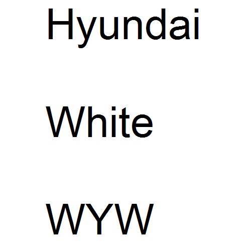 Hyundai, White, WYW.