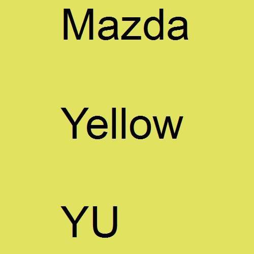 Mazda, Yellow, YU.