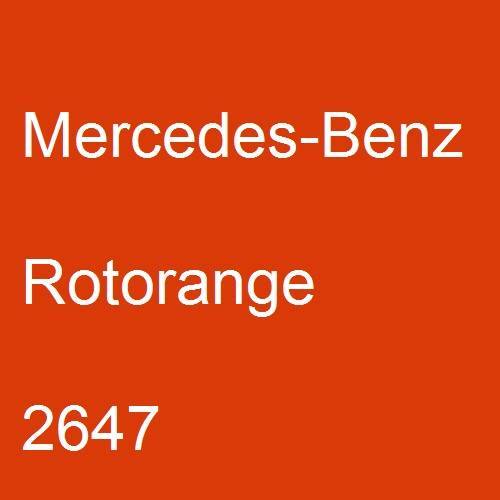 Mercedes-Benz, Rotorange, 2647.