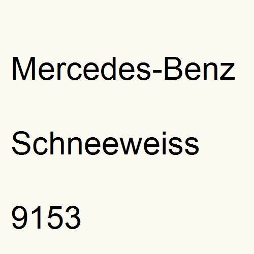 Mercedes-Benz, Schneeweiss, 9153.