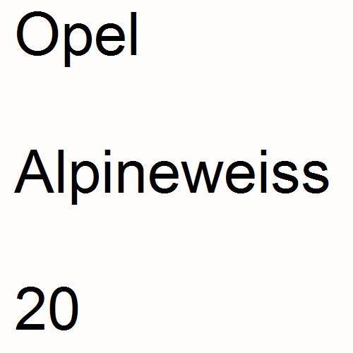 Opel, Alpineweiss, 020.