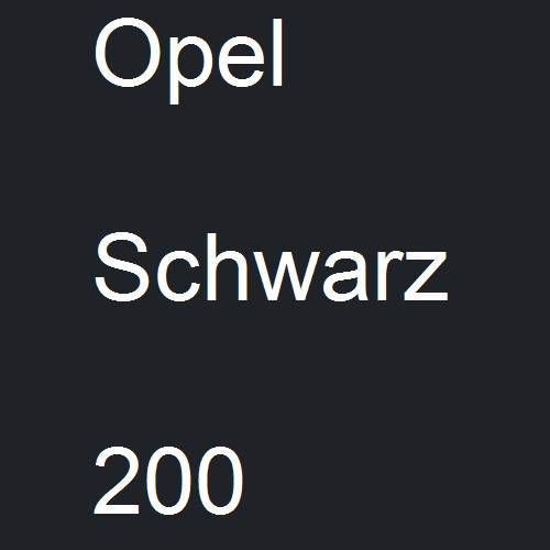 Opel, Schwarz, 200.