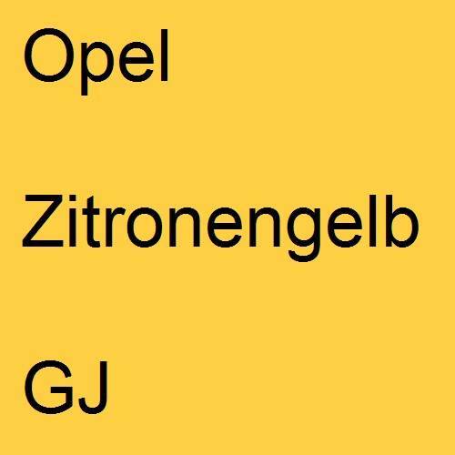 Opel, Zitronengelb, GJ.