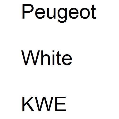 Peugeot, White, KWE.