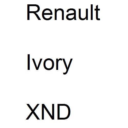 Renault, Ivory, XND.