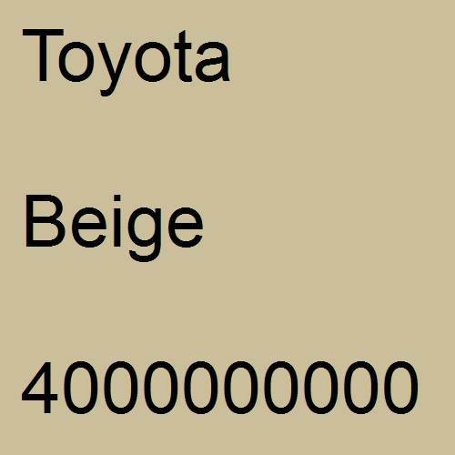 Toyota, Beige, 4000000000.