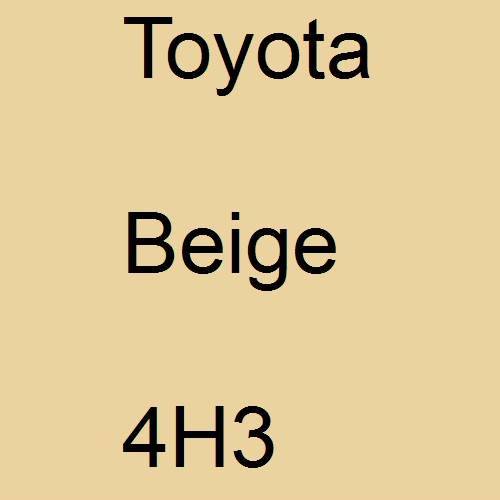 Toyota, Beige, 4H3.