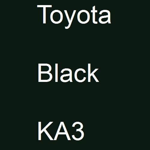 Toyota, Black, KA3.