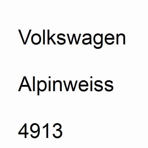 Volkswagen, Alpinweiss, 4913.