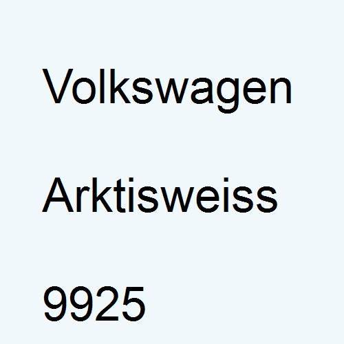 Volkswagen, Arktisweiss, 9925.