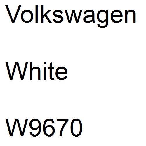 Volkswagen, White, W9670.