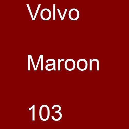 Volvo, Maroon, 103.